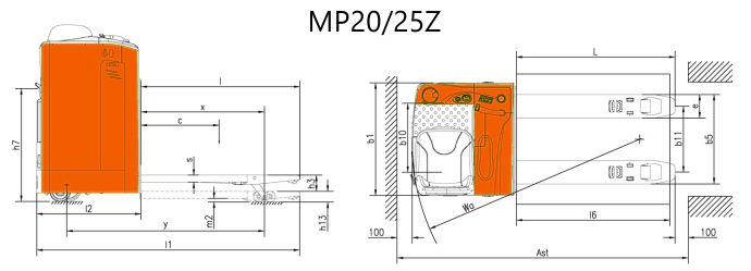 Semi electric pallet truck MP20Z